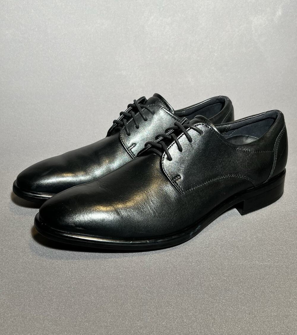 ECCO Citytray Men's Leather Derby Modern Formal Shoes Black 9-9.5 US Size